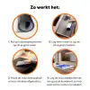 Ciao - Hoofdletters - Blauw - Minimalistisch Inductie beschermer vinyl 3mm klein -zzzzzzz-td-werking