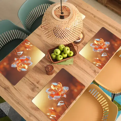 Glazen - Bloem - Zonlicht Placemat vinyl groot -zzsfeer5_Kitchenyeah-website