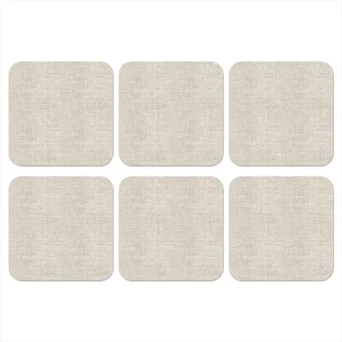 Linnen - Textuur - Beige onderzetter kurk middel 366 -3d