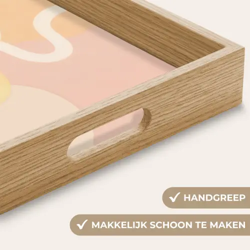 Golvende vormen - Abstract - pastel Dienblad Rechthoek middel -USP_HandgreepNL