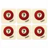 Cirkel - Zeven - Lucky - Rood onderzetter kurk middel -3d