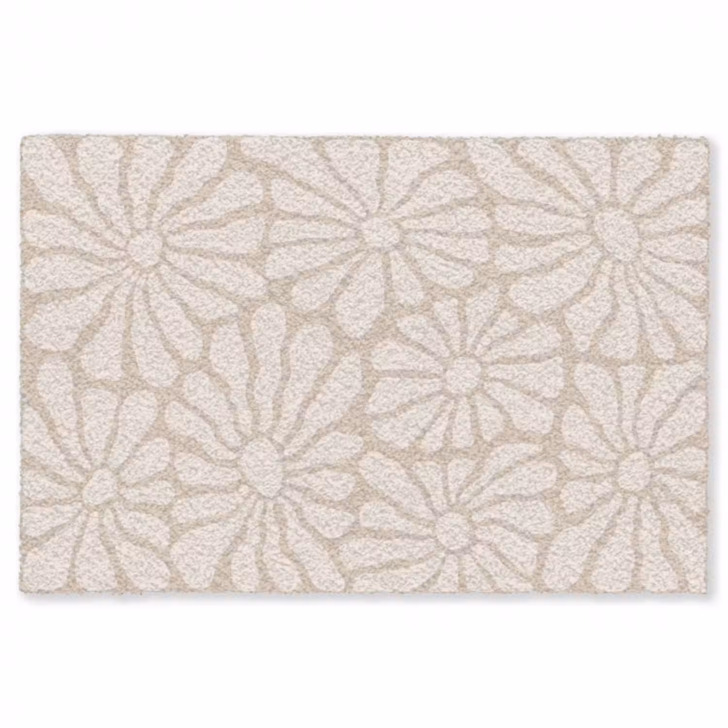 Fußmatte - Floral - Druck - Beige - Braun - Minimalistisch