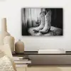Wijn - Cowboylaarzen - Raamlicht - Wit canvas 2cm klein -sfeer6