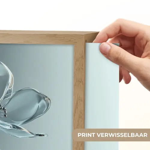 Kristal - Bloemen - Grijs Light Box met batterij (Wandlamp) middel -USP_websiteprintNL