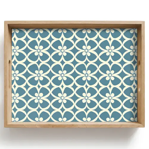 Patroon - Symmetrisch - Blauw Dienblad Rechthoek middel 911 -z3d_shopping