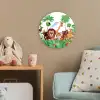 Wilde dieren - Jungle - Leeuw - Tijger - Meisjes - Kids - Jongens Wandcirkel kunststof plaat 5mm dik klein -tsfeer1_kind