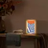 Fietser - Heuvels - Strepen - Blauw Light Box met kabel (Tafellamp) klein -sfeer4