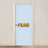 Fijn - Geel - Oranje deurposter klein -3d_beige