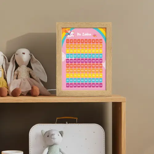 Educatief - Leren tellen - Regenboog  - Eenhoorn - Getallen Light Box met kabel klein -sfeer2_kind