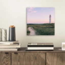 Vuurtoren - Duinlandschap - Zee aluminium wit klein -sfeer1