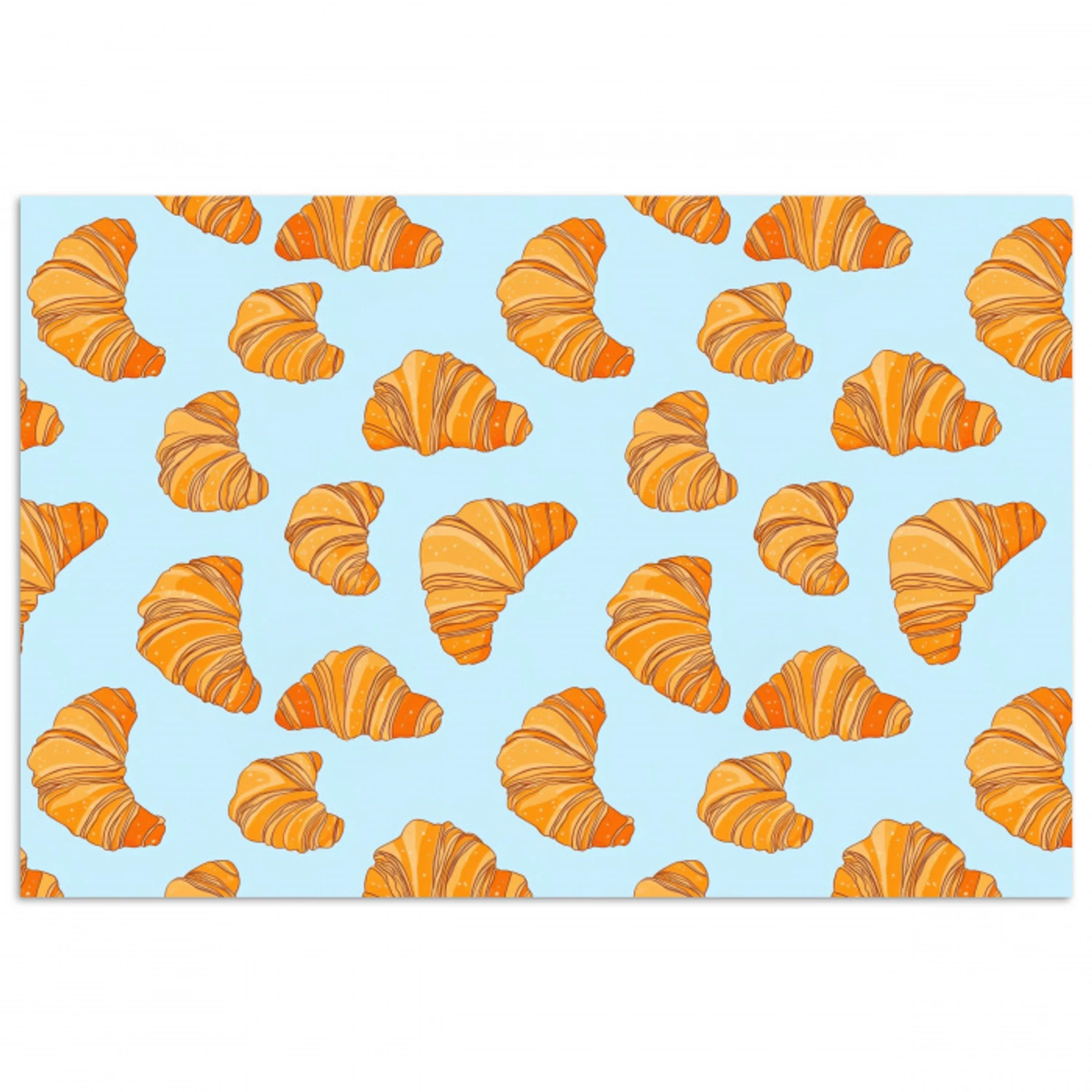 Croissant - Speels - Blauw poster papier klein 62 -3d