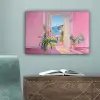 Roze - Buiten - Verf canvas 2cm klein -sfeer4