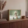Hond - Bad - Champagne - Handdoek Light Box met batterij (Wandlamp) middel -sfeer2