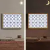 Modern - Patroon - Blauw - Roze Light Box met batterij (Wandlamp) middel 907 -sfeer3