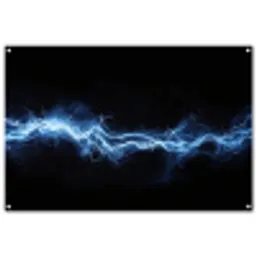 Gaming - Bliksemflits - Blauw - Energie tuinposter los doek groot -3d