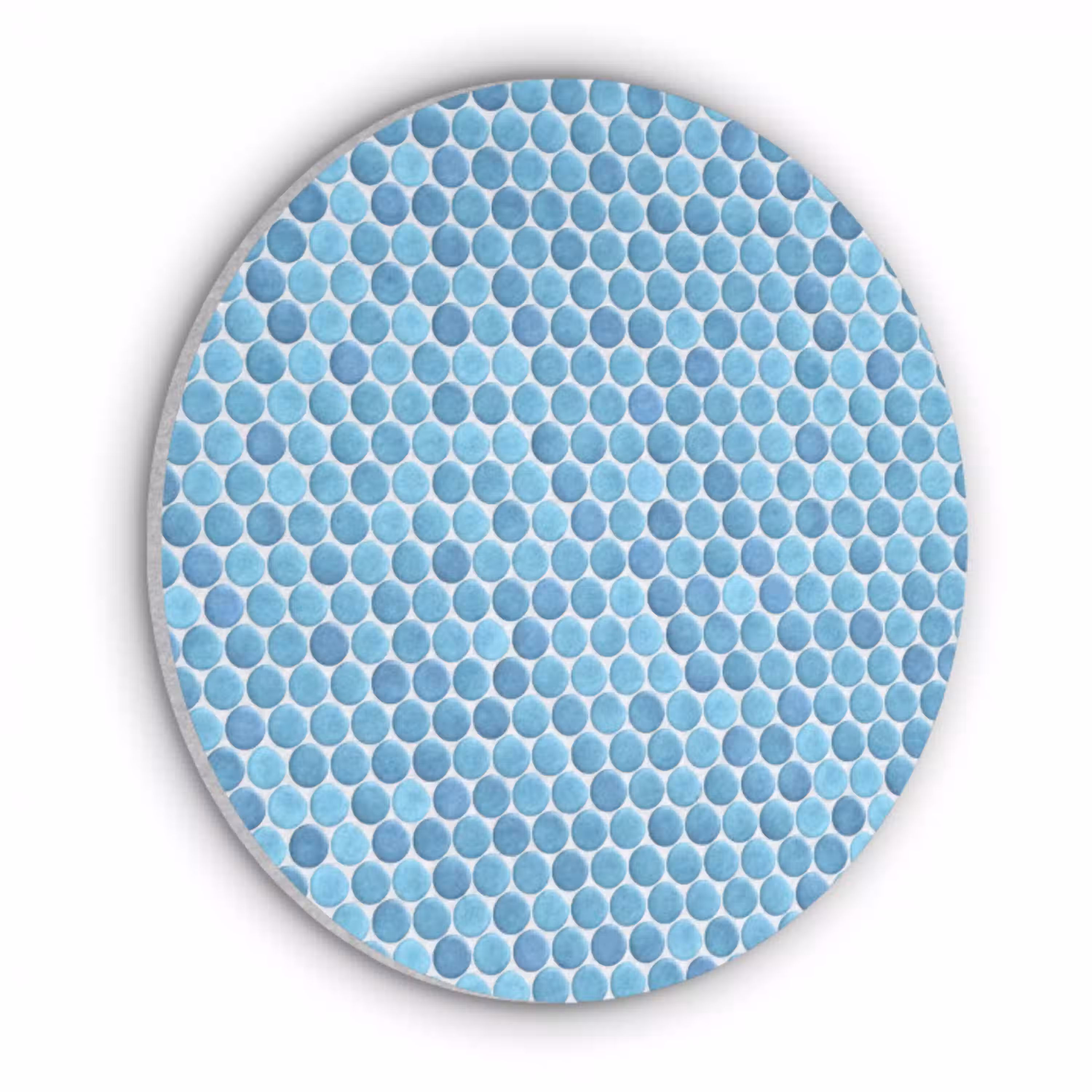 Penny - Mozaïek - Lichtblauw Akoestische PET Vilt - Rond klein 838 -3d