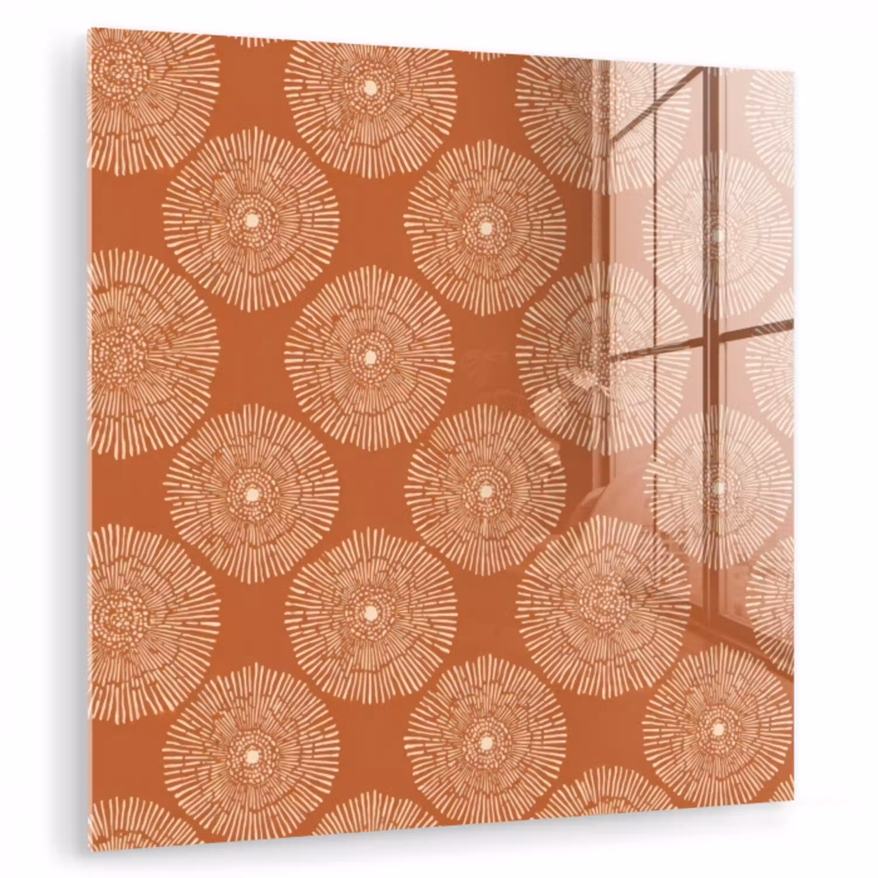Cirkels - Grafisch - Patroon - Terracotta plexiglas 5mm klein 11 -zzzproduct_nieuw