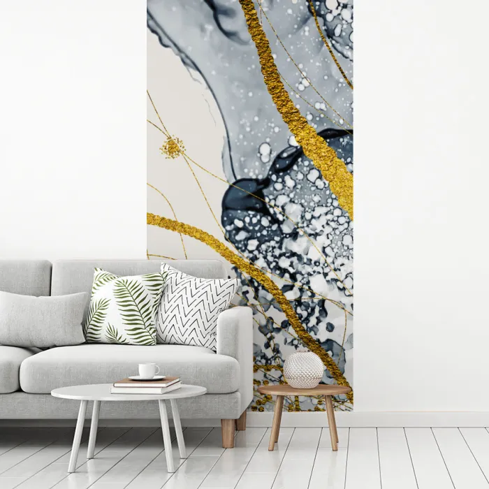 Abstracte weergave van de lucht met gouden accenten uit de natuur fotobehang vinyl groot -woonkamer