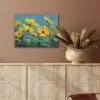 Penseelstreken - Bloemen - Felgeel - Abstract PET vilt klein -sfeer4