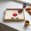 Roos - Rood - Bloem - Valentijn Dienblad Rechthoek middel -sfeer2