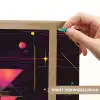 Driehoeken - Cirkels - Abstract - Sterren Light Box met batterij (Wandlamp) middel -USP_websiteprintNL