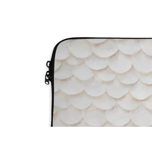 Schubben - Wit - Elegant laptophoes neopreen klein 279 -detail