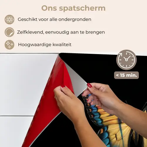 Vlinder - Kleurrijk - Speels keuken achterwand spatscherm klein -spatscherm_NL