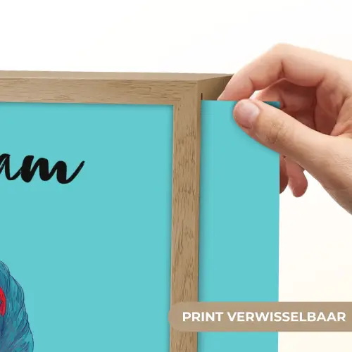 Dino - Blauw - Zonnebril - Wolken Light Box met batterij (Wandlamp kind) middel -USP_websiteprintNL