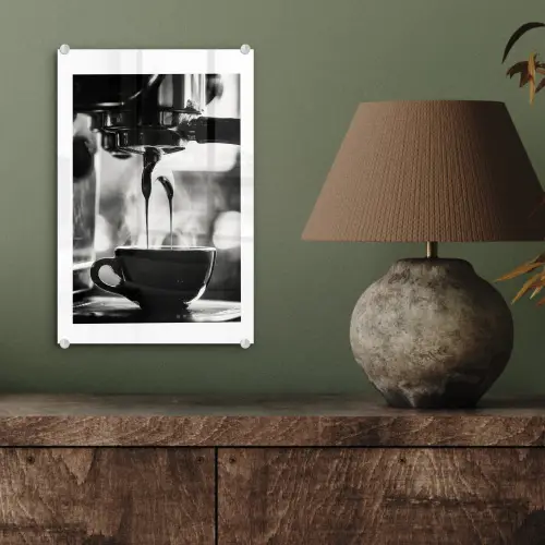 Coffee - Espresso - Koffiemachine - Kop plexiglas 5mm klein -sfeer3