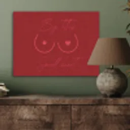 Big titties small heart - Rood - Hart PET vilt klein -sfeer2