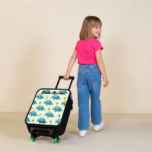 Dinos - Patroon - Natuur Kinderkoffer - Zwart klein -sfeer1