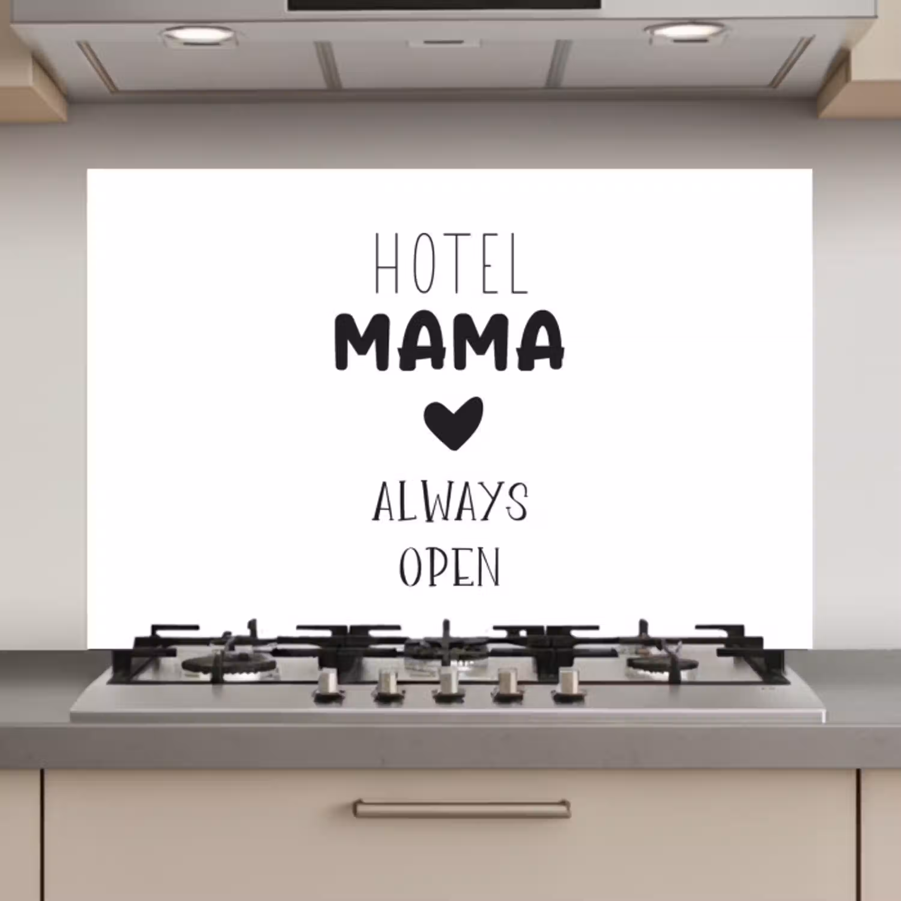 Spreuken - Hotel mama always open - Quotes - Mama keuken achterwand spatscherm klein -3d_website