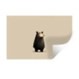 Beer - Donkerbruin - Minimalistisch Muursticker klein -3d