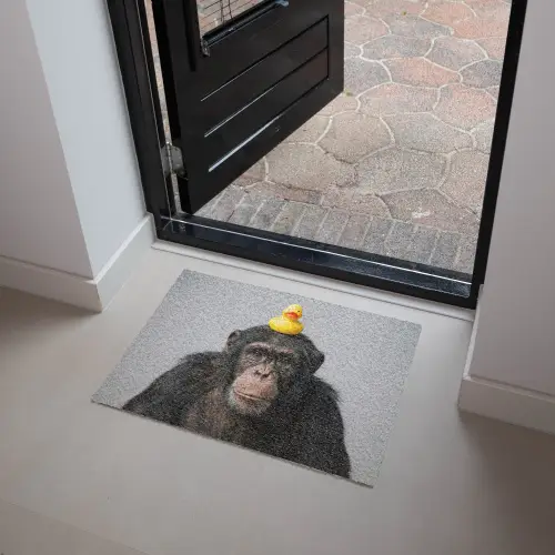 Chimpansee - Badeend - Grijs Deurmat klein -sfeer5