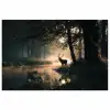 Hert - Bosbeek - Mystiek poster papier klein -3d