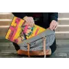 Vrouw - Verfstrepen - Gekleurd laptophoes neopreen klein -tas