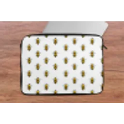 Bijen - Tijdloos - Wit laptophoes neopreen klein 279 -tafel