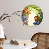 Jungle - Jongens - Meiden - Baby - Olifant - Leeuw - Giraf Wandcirkel kunststof plaat 5mm dik klein -sfeer4