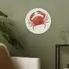 Krab - Felrood - Poten Akoestische PET Vilt - Rond klein -sfeer2