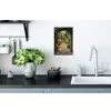 Doorkijk - Bloemen - Poort - Stenen Muursticker klein -keuken