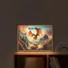 Draak - Auto - Bergen - Vuur Light Box met batterij (Wandlamp kind) middel -sfeer1_kind