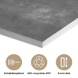 Donkergrijs - Ruw - Beton PET vilt klein 837 -closeup_DE