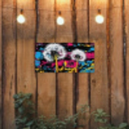 Street Art - Kleurrijk - Muur tuinposter los doek klein -sfeer1