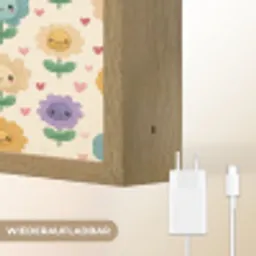 Bloemen - Hartjes - Kleurrijk Light Box met batterij (Wandlamp) middel 907 -USP_websiteoplaadbaarDE
