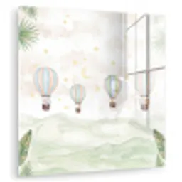 Aquarel - Luchtballonnen - Pastel plexiglas 5mm klein -zzzproduct_nieuw