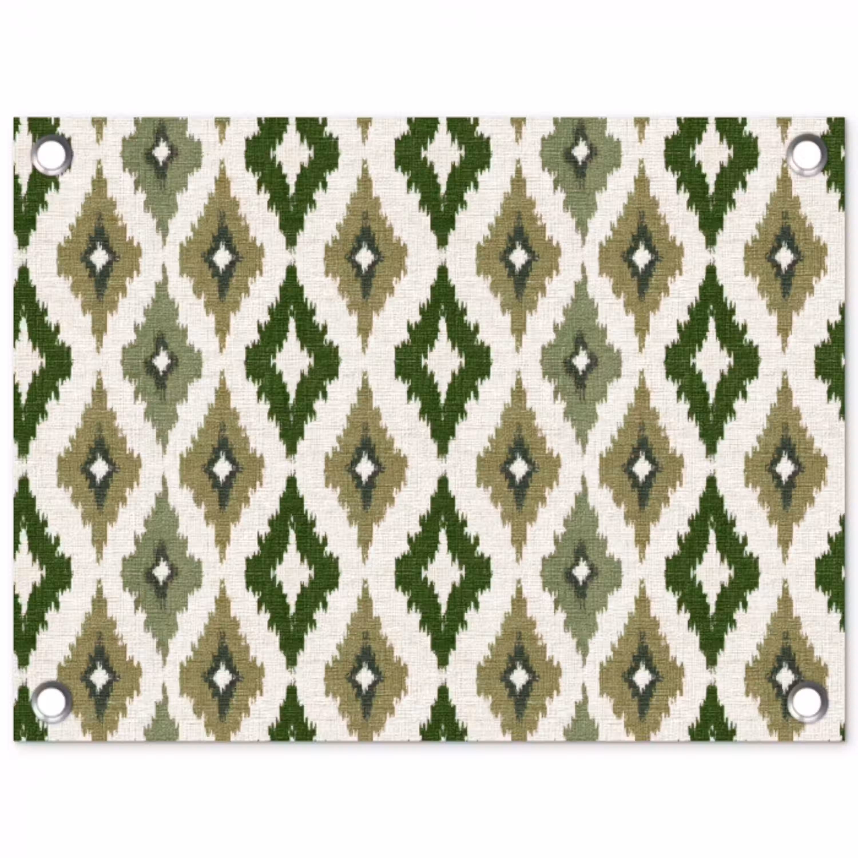 Geografisch - Ruitmotief - Groen tuinposter los doek klein 239 -3d