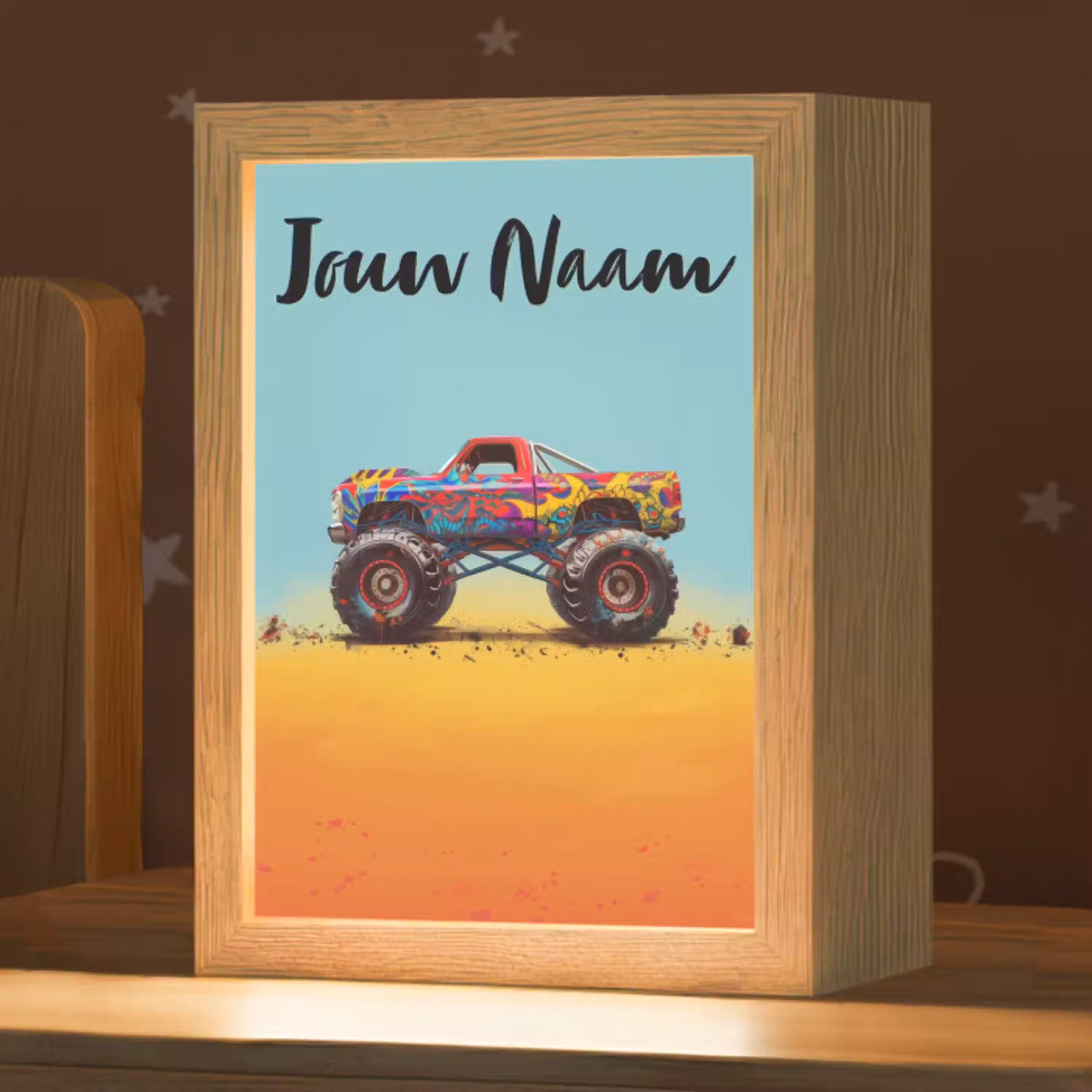 Monstertruck - Graffiti - Jongens - Auto Light Box met kabel (Kinderlampje) klein -zzz_3d_website