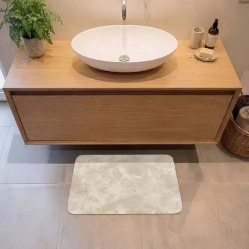Lichtbeige - Marmer - Aders Badmat klein 997 -sfeer1