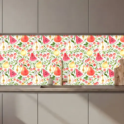 Fruit - Watermeloen - Kersen - Peer keuken achterwand 2 middel 871 zz_3dshopping