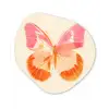 Oranje - Vlinder - Minimalistisch Wandcirkel Organisch Forex 3mm klein -3d